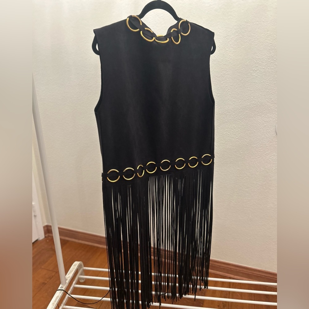 Black suede vest - Picture 2 of 2
